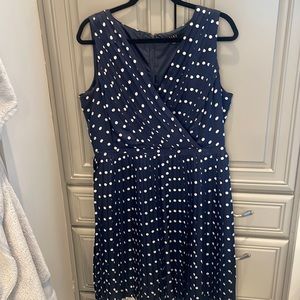 Navy polka dot dress size 14